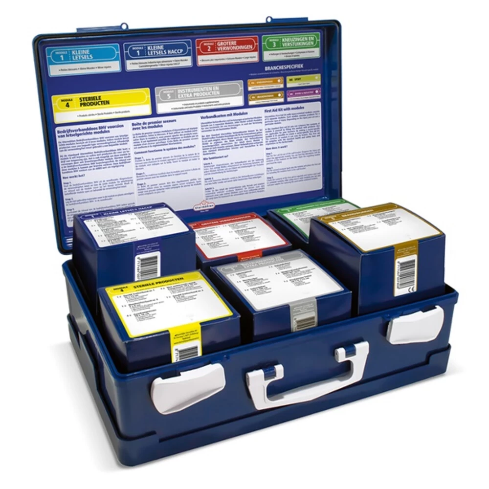 3x HeltiQ BHV Verbanddoos Modulair HACCP Oranje - Afbeelding 3