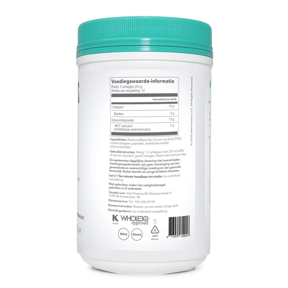 3x Vital Proteins Collageen Creamer Kokos - Afbeelding 2