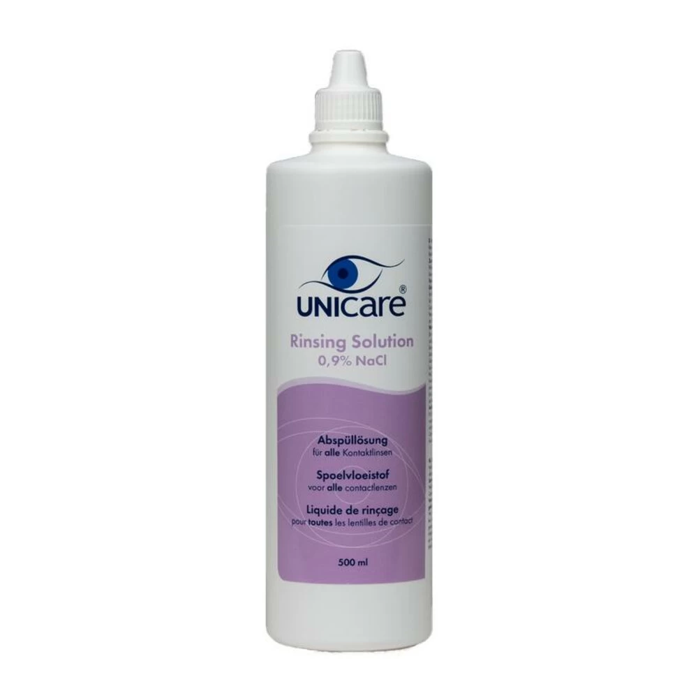 3x Unicare Lenzenvloeistof Rinsing Solution 0,9% NaCI