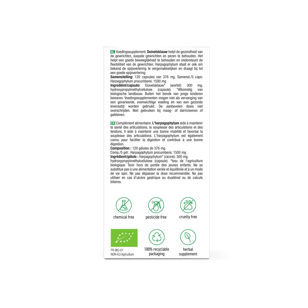 Purasana Duivelsklauw 300 Mg Bio - Afbeelding 2