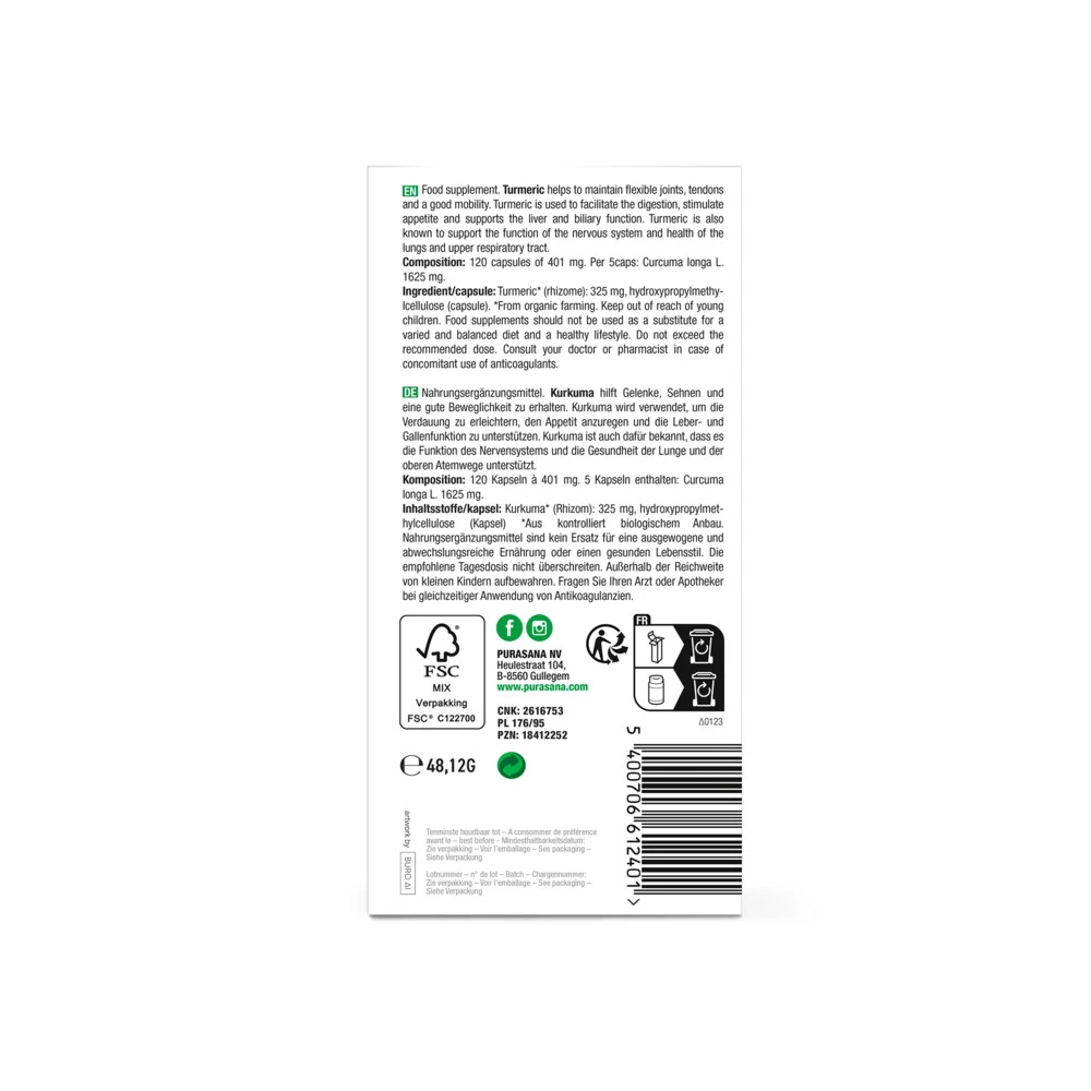 Purasana Kurkuma Bio - Afbeelding 3
