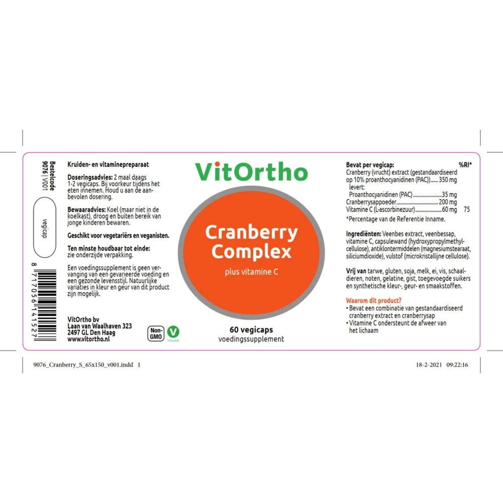 Vitortho Cranberry Complex - Afbeelding 2