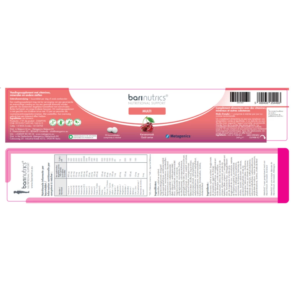 Metagenics Barinutrics Multi Kers - Afbeelding 2