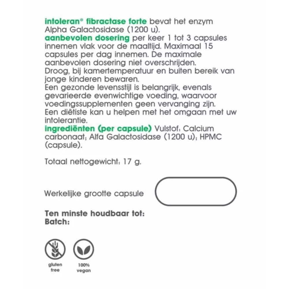 Intoleran Fibractase Forte - Afbeelding 3