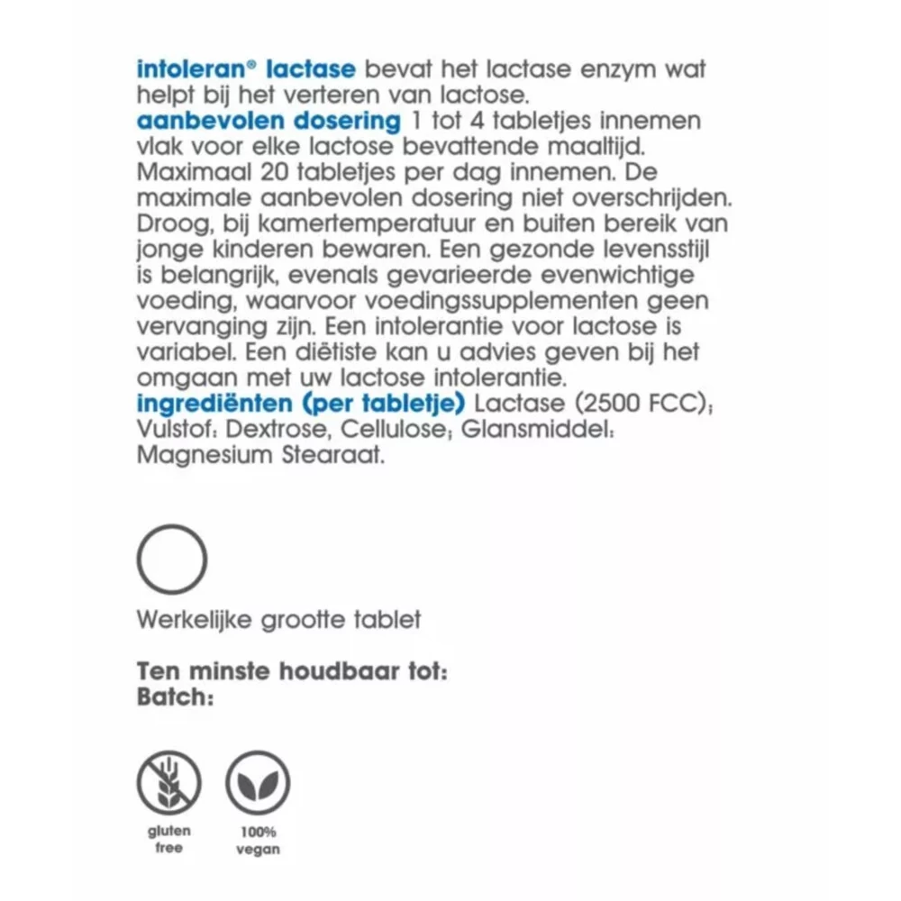 Intoleran Lactase 2.500 - Afbeelding 3