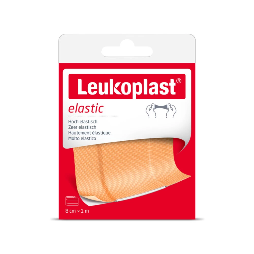 10x Leukoplast Elastic Wondpleisters Elastisch 1 M X 8 Cm