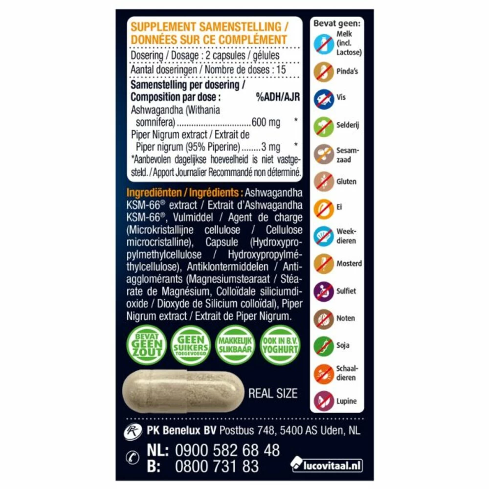 3x Lucovitaal Ashwagandha KSM-66 Super - Afbeelding 3