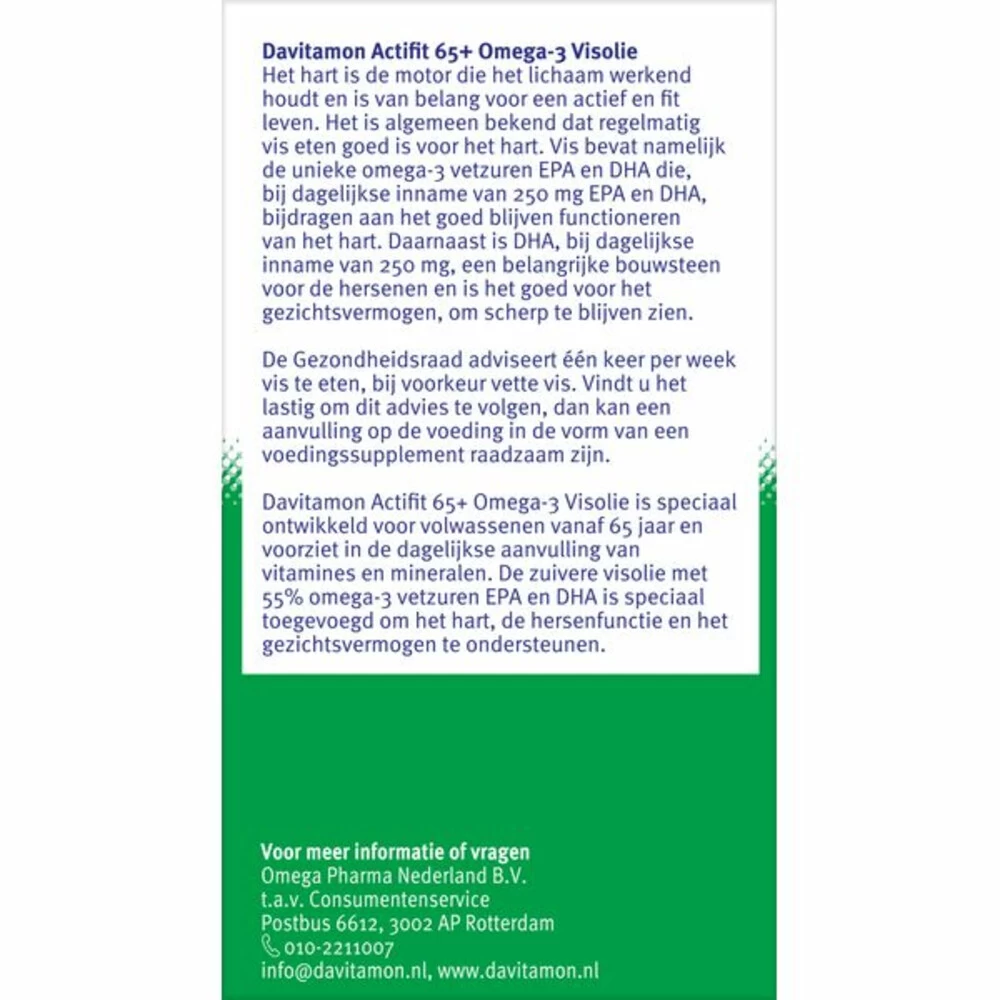 Davitamon Actifit 65+ Omega-3 Visolie - Afbeelding 4