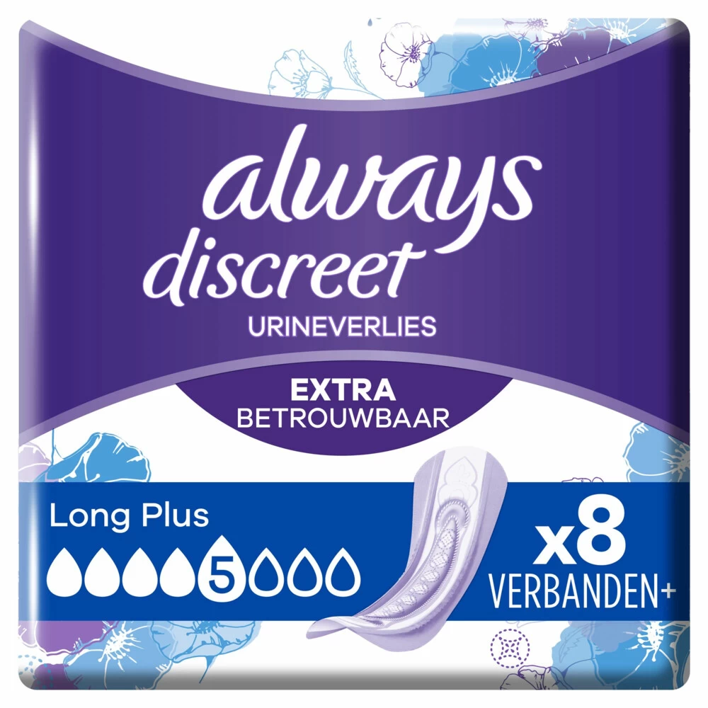 Always® 6x Always Discreet Incontinentieverband Long Plus