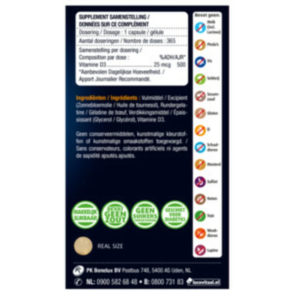Lucovitaal Vitamine D3 25mcg - Afbeelding 3