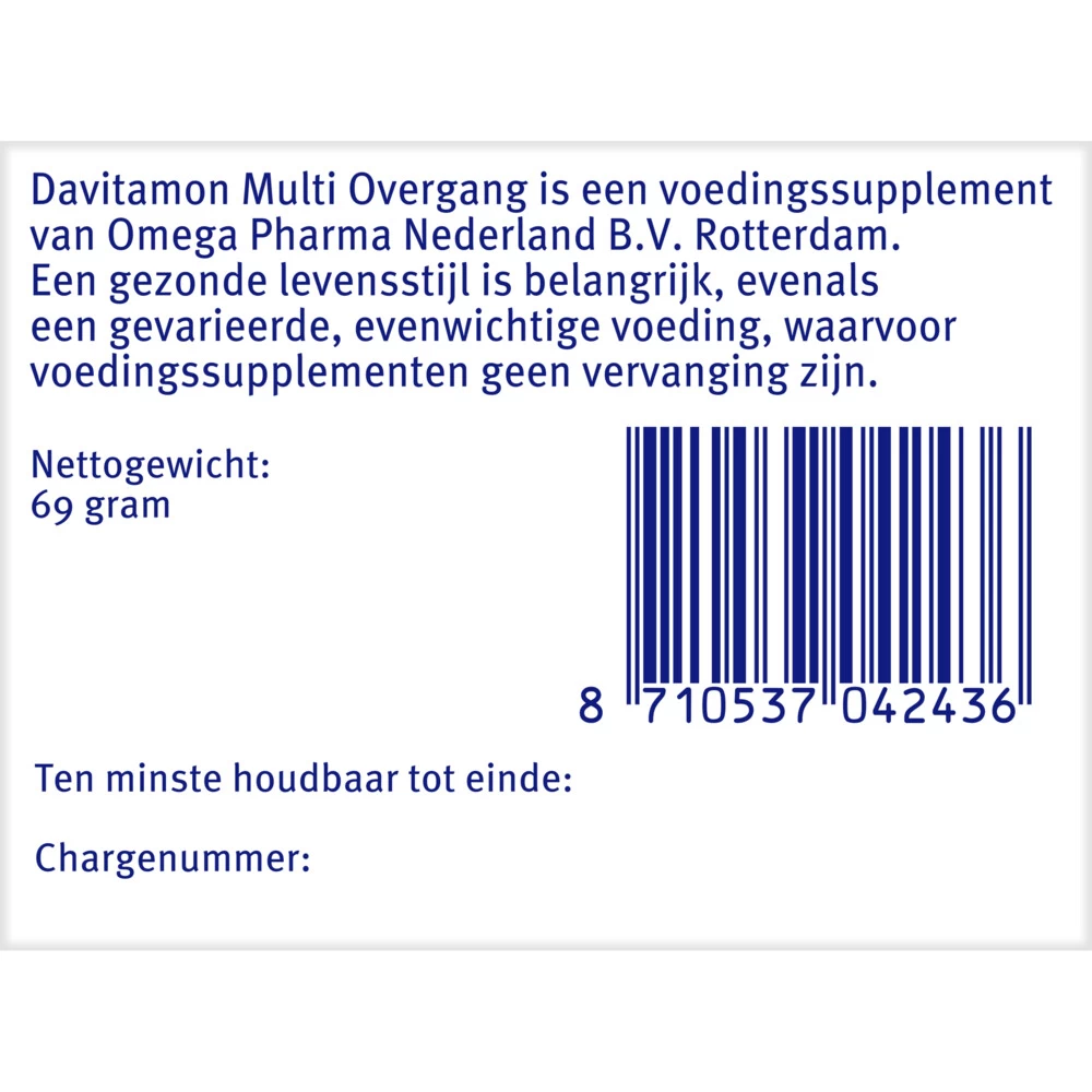 Davitamon Compleet Vrouw Overgang Multivitamine - Afbeelding 4