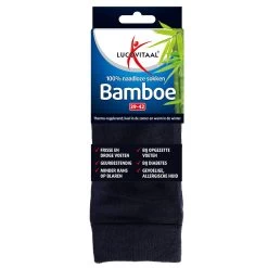 3x Lucovitaal Bamboe Sok Lang Blauw Maat 39-42
